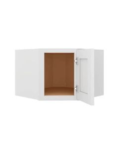 Craftsman White Shaker Wall Diagonal Corner Cabinet 24"W x 18"H Midlothian - RVA Cabinetry