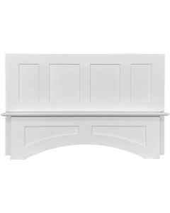 Shaker White Elite Square Hood 48" with Fan and Liner Midlothian - RVA Cabinetry